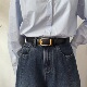百搭女士真皮自动扣腰带免打孔时尚 简约牛仔裤 腰带高级感收腰皮带