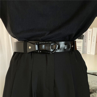 带女 学生牛仔裤 登山扣腰带男百搭ins简约个性 免打孔皮带复古时尚