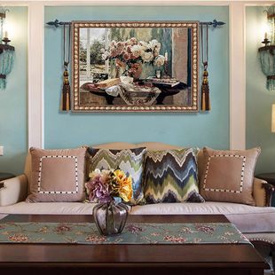 兮源艺术挂毯精美比利时 书房卧室装饰壁毯背景墙挂画欧式挂毯画