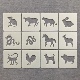 十二生肖新款 卡通镂空手账喷绘工具儿童绘画模板涂鸦手抄板模板尺