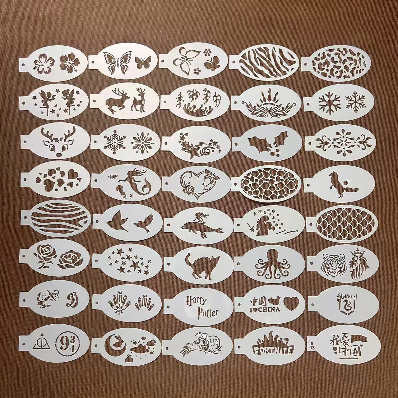 儿童六一舞台妆面部彩绘镂空模板