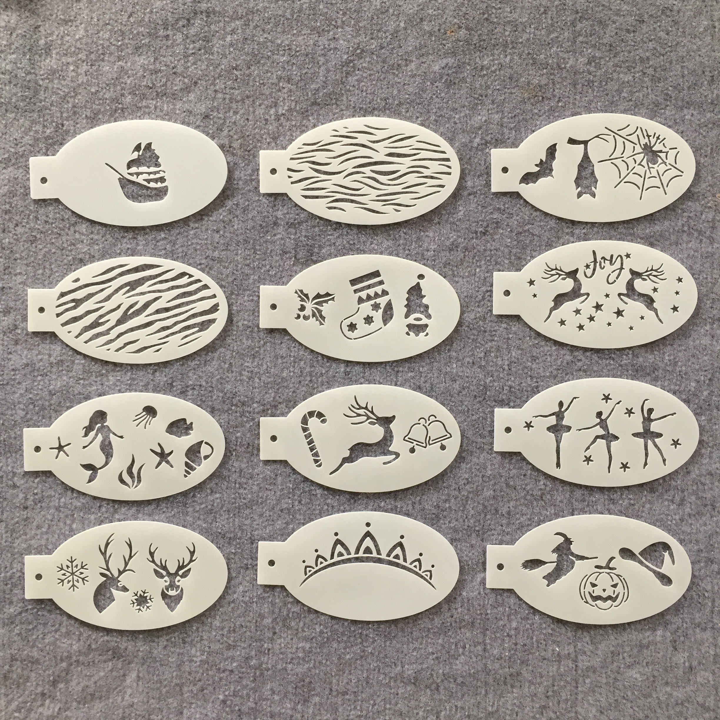 脸部儿童绘画镂空模板绘画