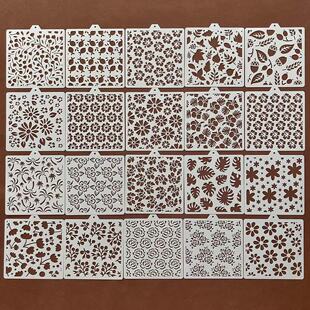 花朵绘画模板手工画画辅助工具镂空涂鸦墙绘遮蔽板喷花模艺术模板