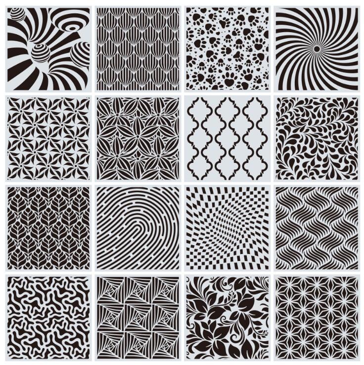 DIY几何模板图形瓷砖不规则镂空