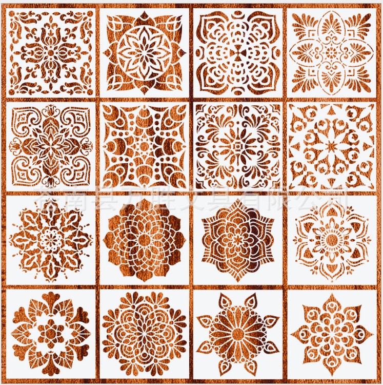 亚马逊跨境mandala喷花绘画模板
