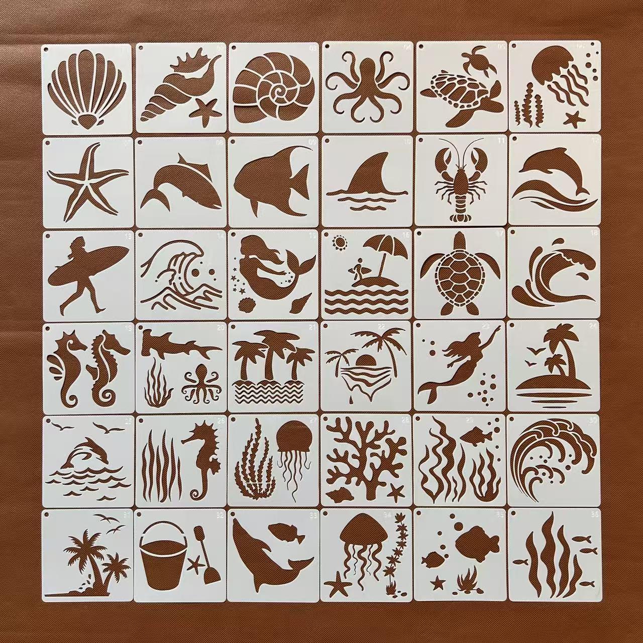 多种镂空海洋系列小号花边手账