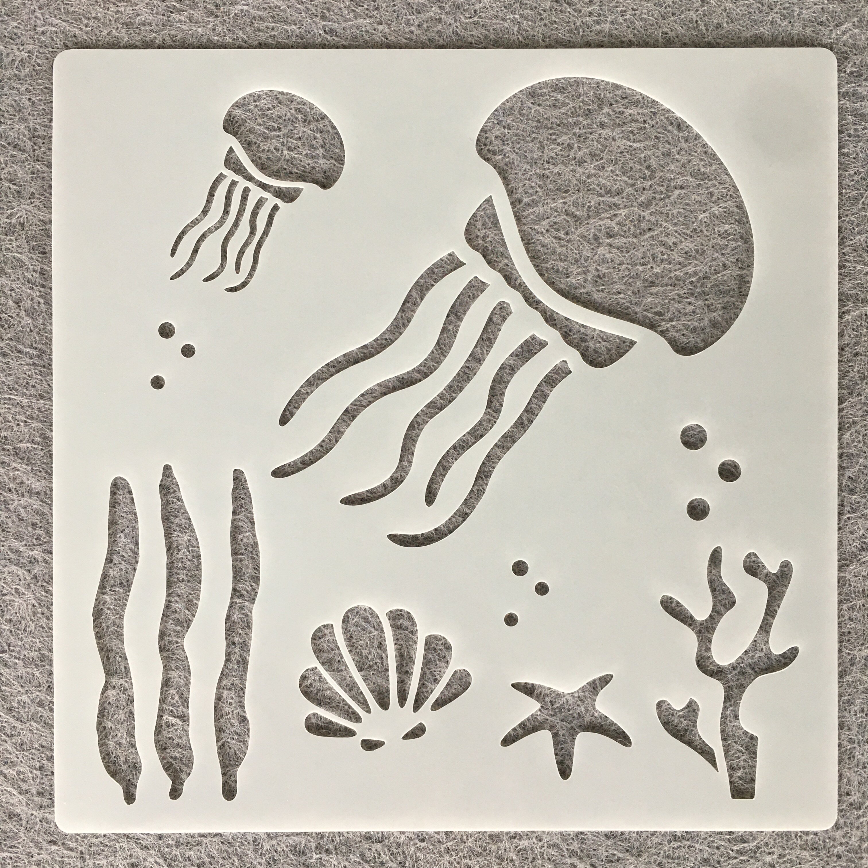 국경 간 뜨거운 판매 PET 중공 그림 템플릿 바다 테마 템플릿 DIY 템플릿 스프레이 스프레이 마스킹 보드 아트