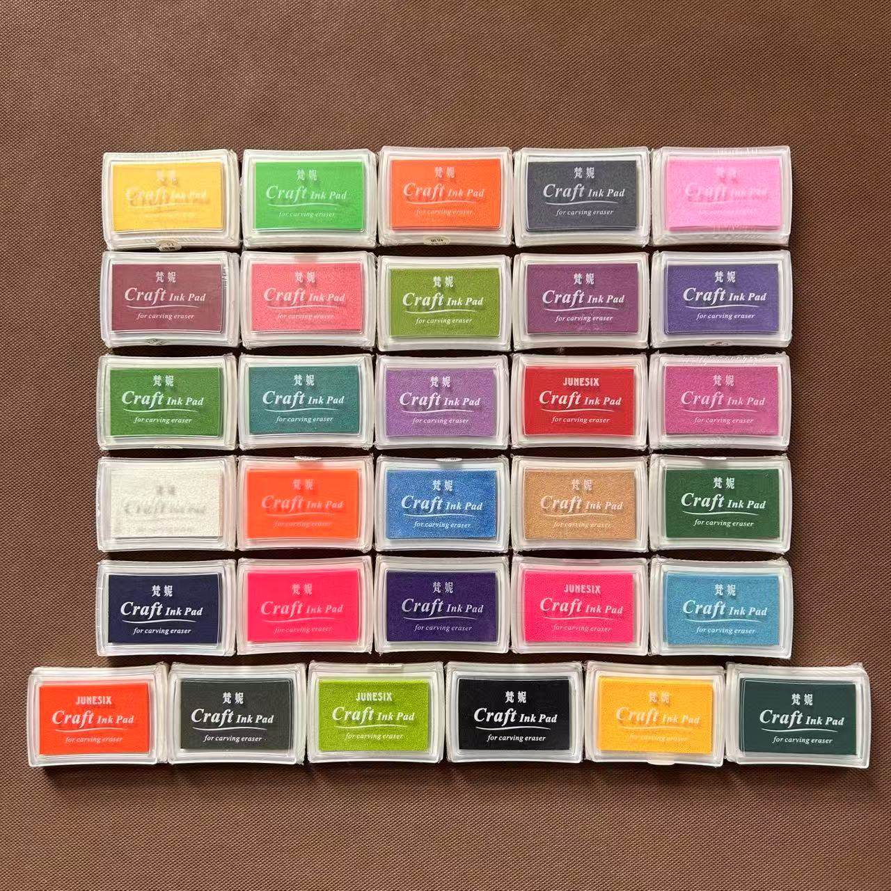梵妮日彩色凹腰橡皮章加厚印台手指画多色可选相册婚礼手帐印泥