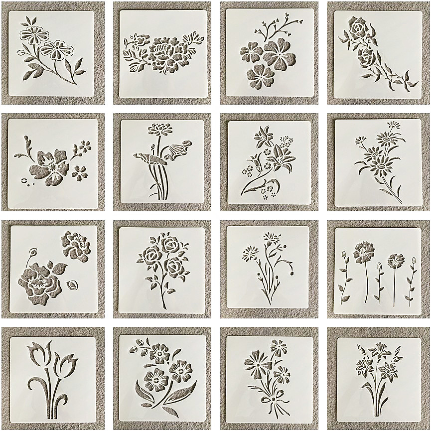 植物花朵图案绘画儿童墙绘涂刷
