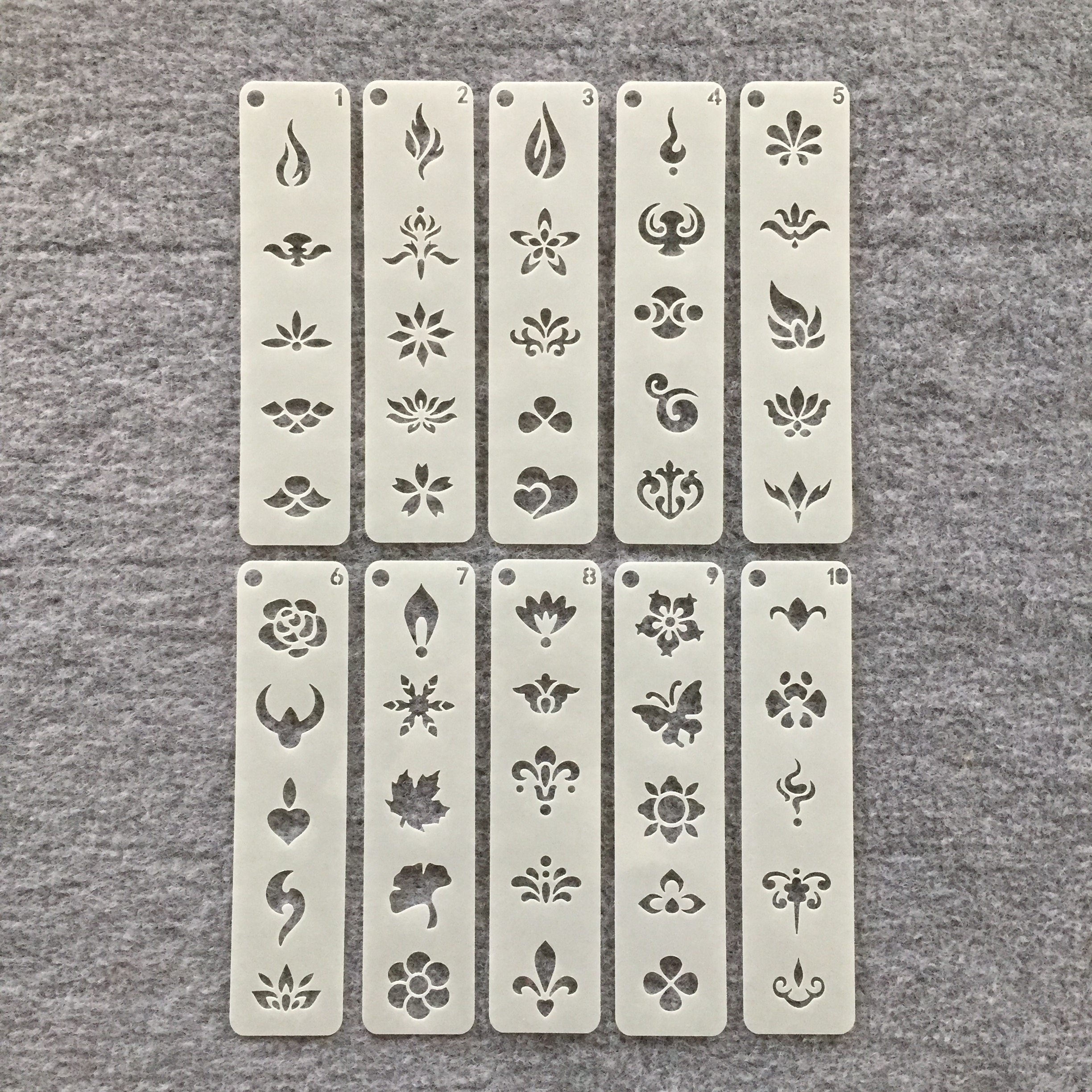 新款手绘眉心节日舞台花钿额贴汉服古风额头额贴花钿手绘镂空模板