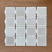刺子绣十字米字不规则创意几何图形刺绣图案diy辅助工具镂空模板