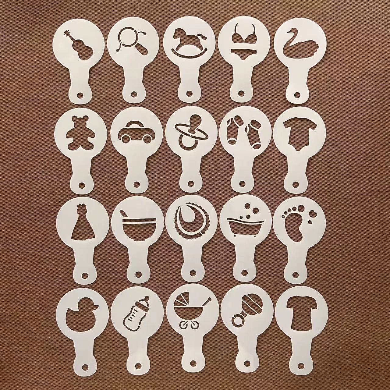 幼儿玩具图案镂空辅助绘画模板尺