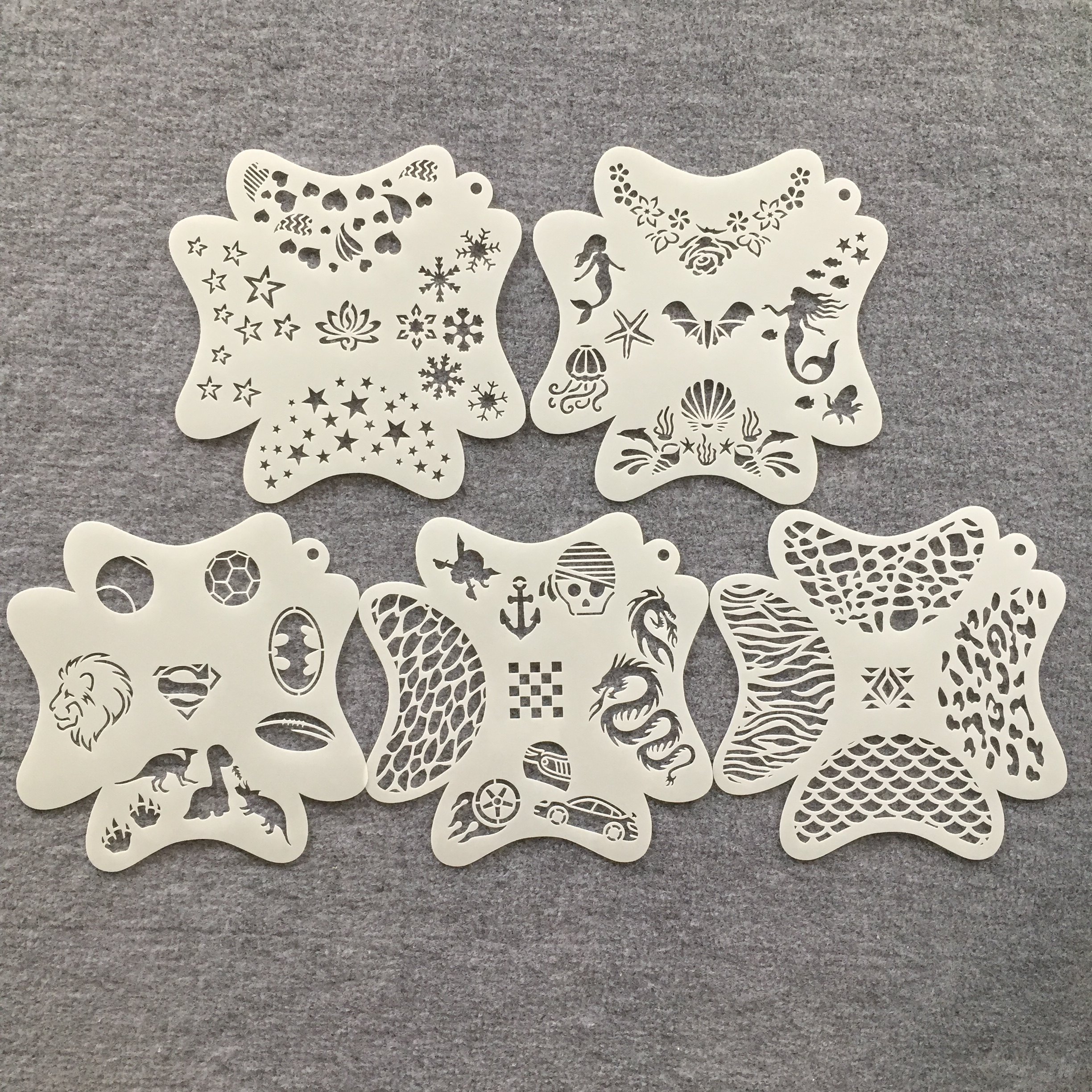 新款儿童镂空绘画模板脸部面部多功能画画模具脸部彩绘半透明模板