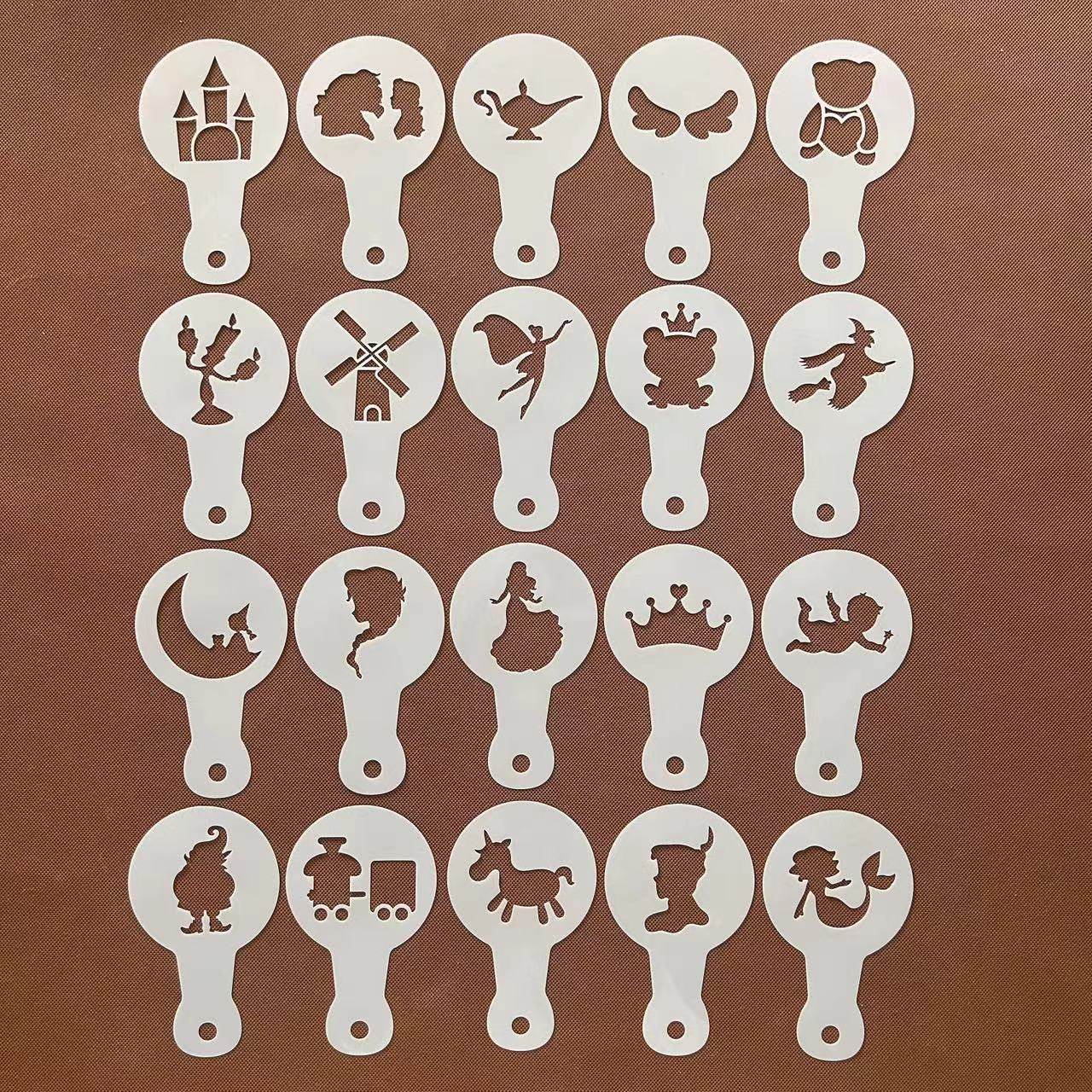 童话生日城堡拉花片撒粉板模具