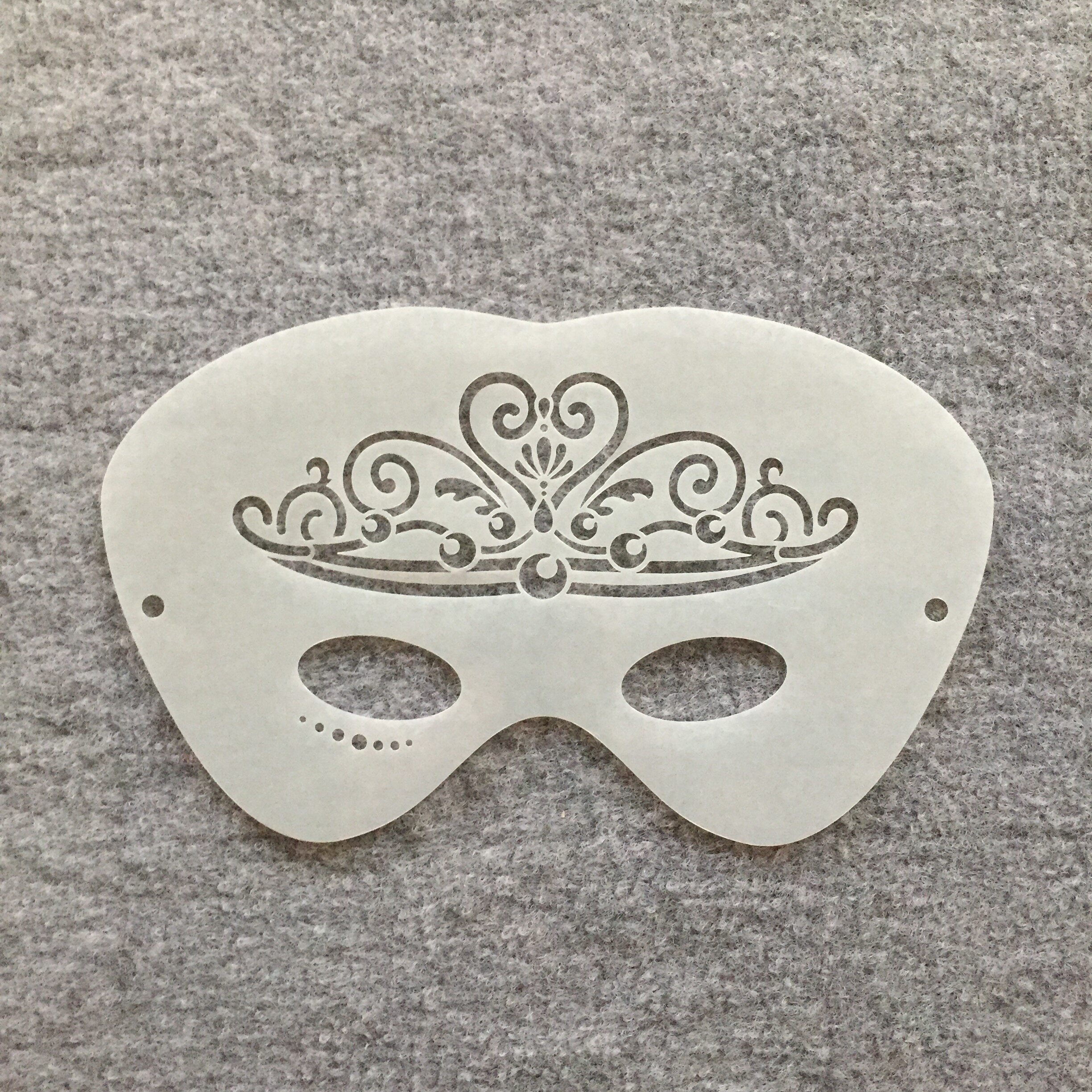 새로운 카니발 축제 파티 댄스 패턴 할로우 페이스 페인팅 문신 템플릿 무대 메이크업 할로우 템플릿 눈금자