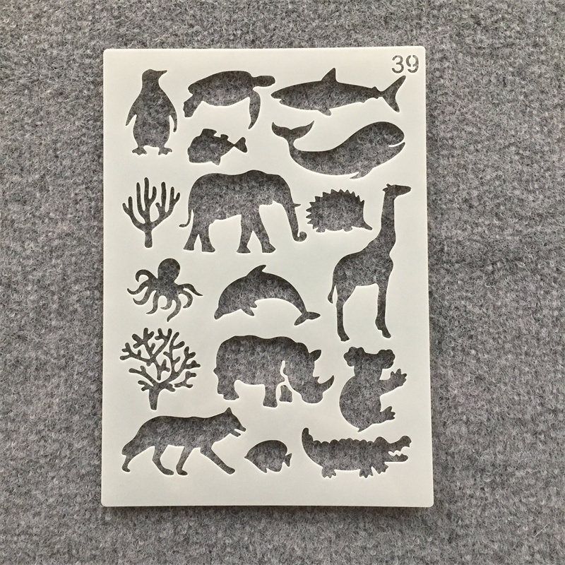 새로운 핸드북 아트 페인팅 휴일 중공 드로잉 보드 낙서 장식 어린이 그림 보조 템플릿 눈금자