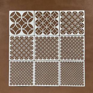 铜钱创意图形镂空创意绘画涂鸦手账涂鸦彩绘制作辅助绘图模板尺