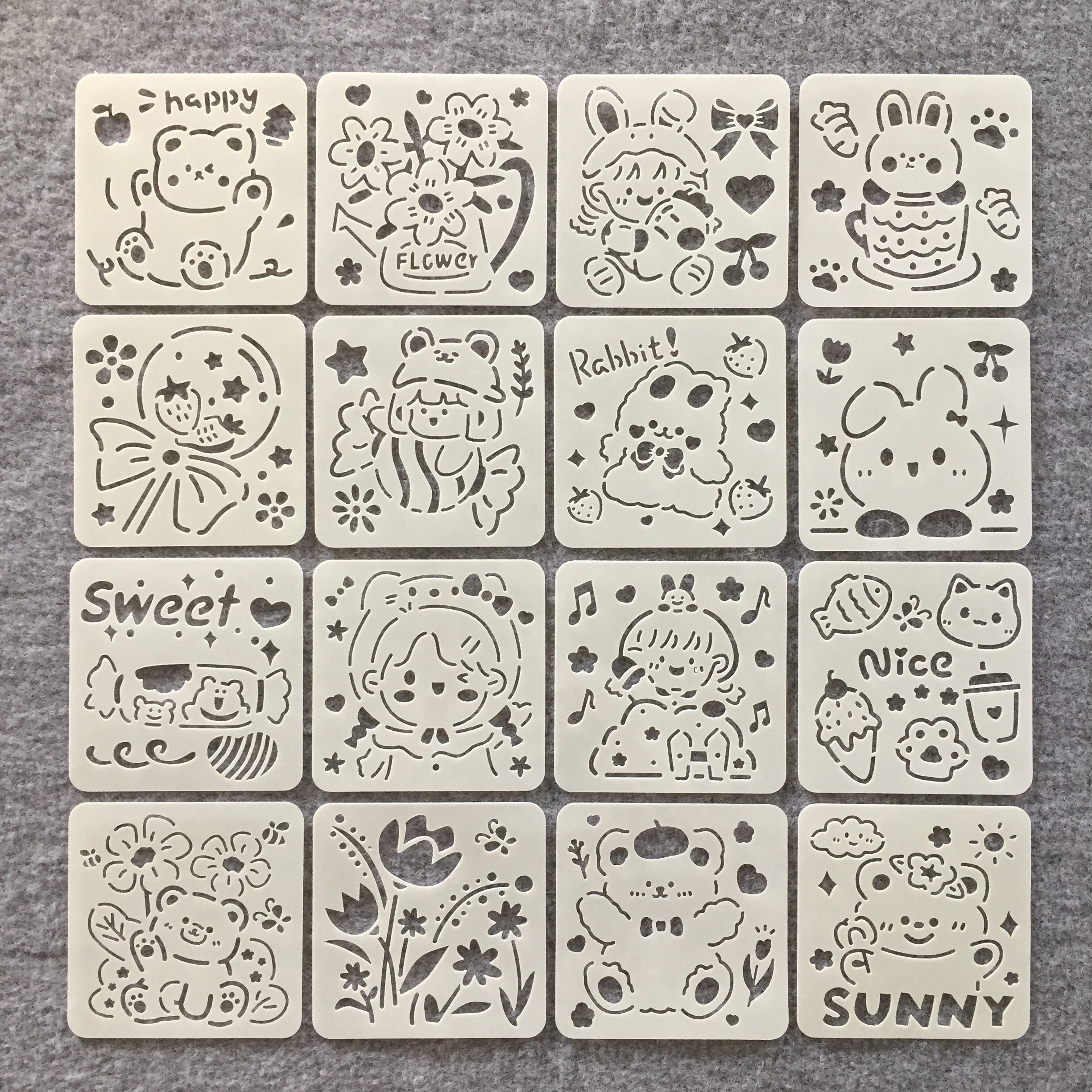 新款创意卡通儿童画临摹卡少儿美术画学生手绘画可爱图案临摹工具