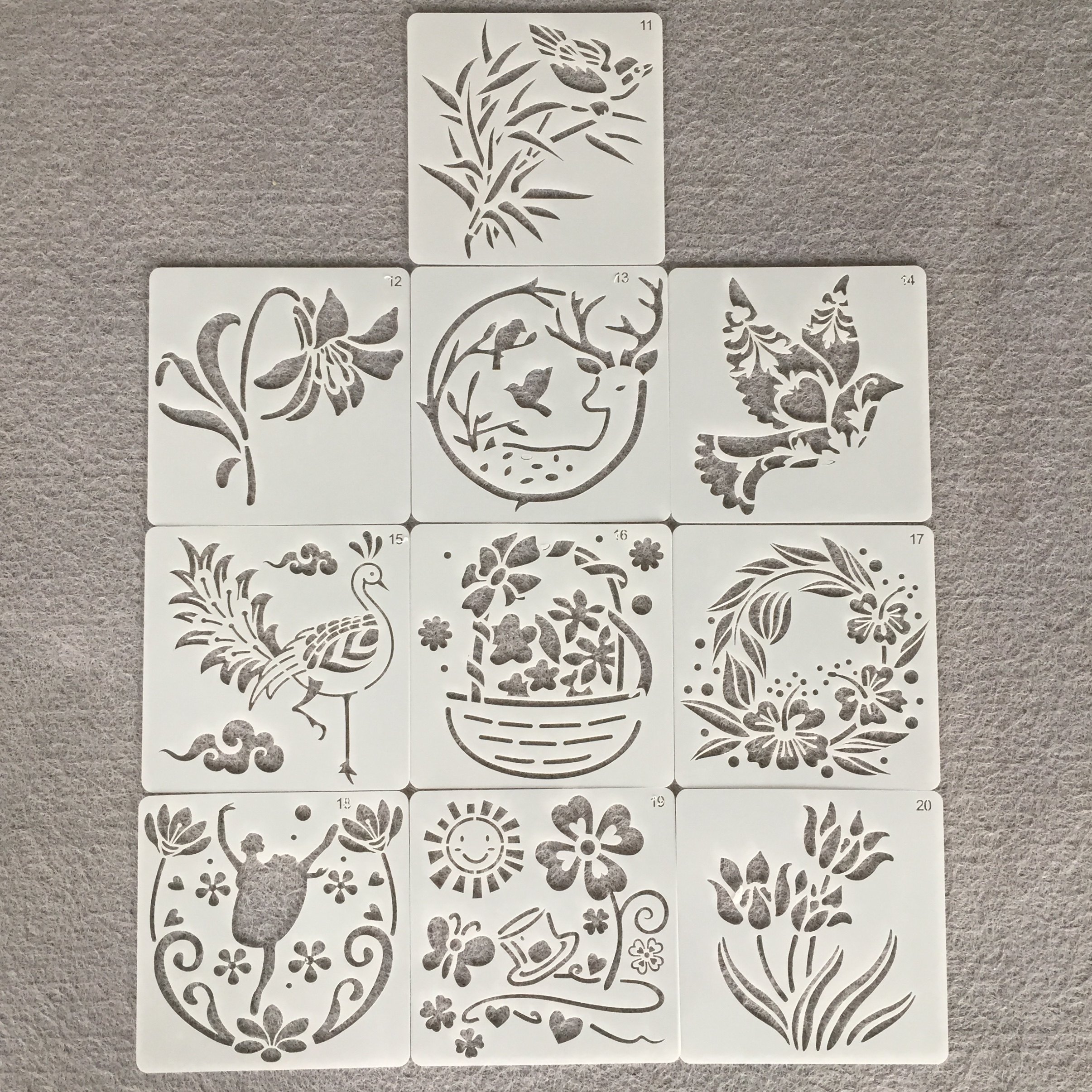 喷花绘画设计蛋糕模具图案喷花印花模糖粉筛涂鸦板镂空蛋糕装饰模