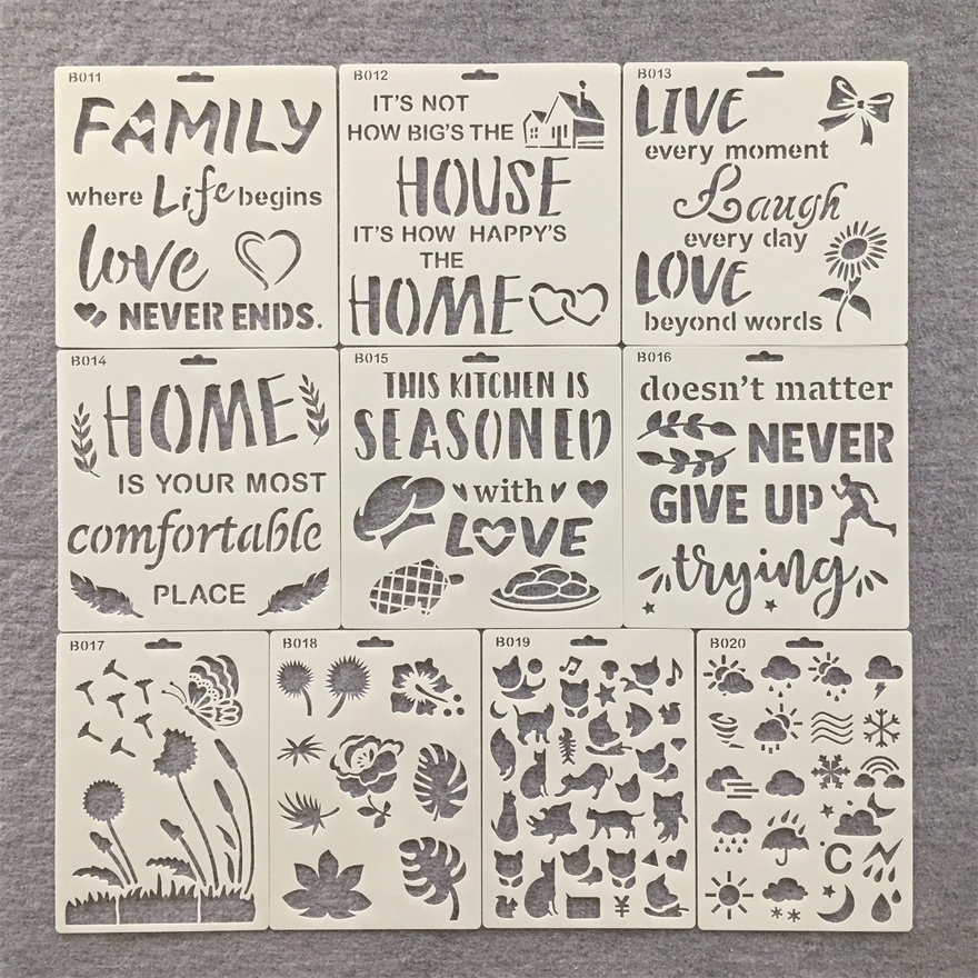 创意字母天气绘画英文手帐风景图辅助相册主题花边尺画板模板