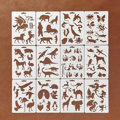 儿童镂空画板独角兽熊猫恐龙系列
