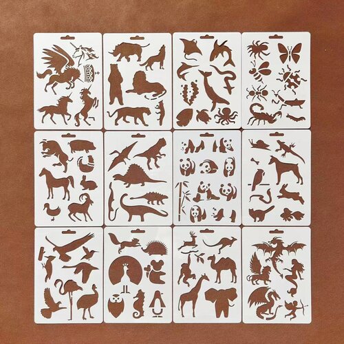 儿童镂空画板独角兽熊猫恐龙系列
