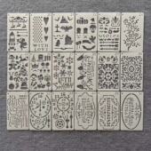 花边镂空英文涂鸦创意手账字母手抄报辅助装 饰镂空工具绘画模板