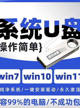 win7/8/10/11/xp系统U盘安装启动纯净版旗舰版一键重装台式笔记本