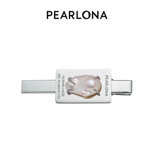 PEARLONA样本珍片发夹小众原创设计镶嵌巴洛克珍珠边夹发饰品