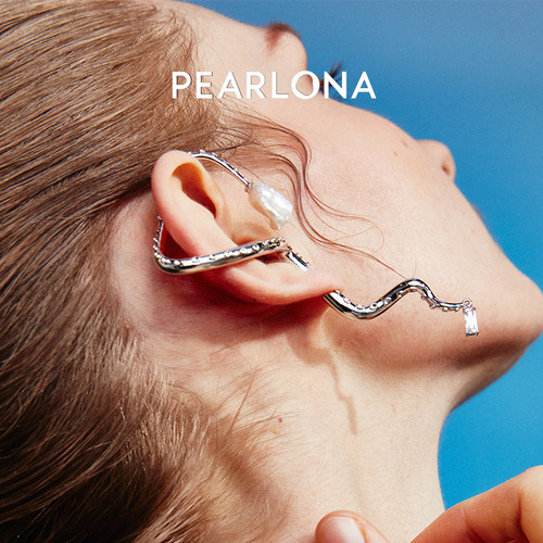PEARLONA挂耳钉小众设计感珍珠