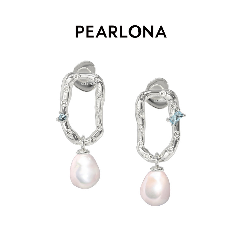 PEARLONA章鱼圈巴洛克珍珠耳环轻奢精致大嫂同款原创小众设计