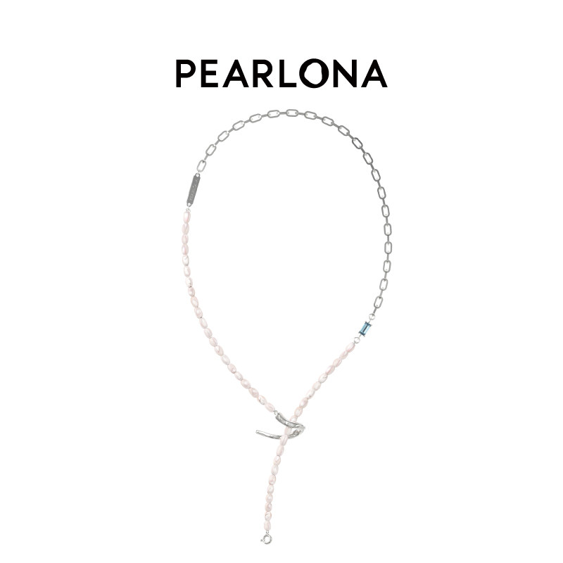PEARLONA章鱼钩巴洛克珍珠Y字多用气质叠戴拼接项链时尚轻奢锁骨