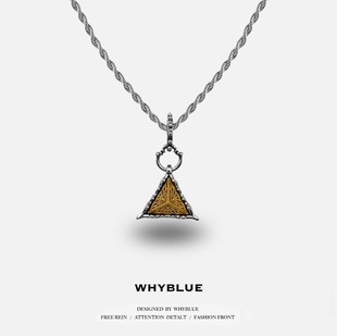 WHYBLUE 荷鲁斯之眼毛衣链男高级感嘻哈三角街头挂饰个性做旧小众