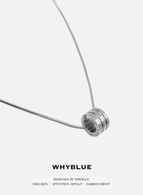 whyblue钛钢蛇骨链无性别项链