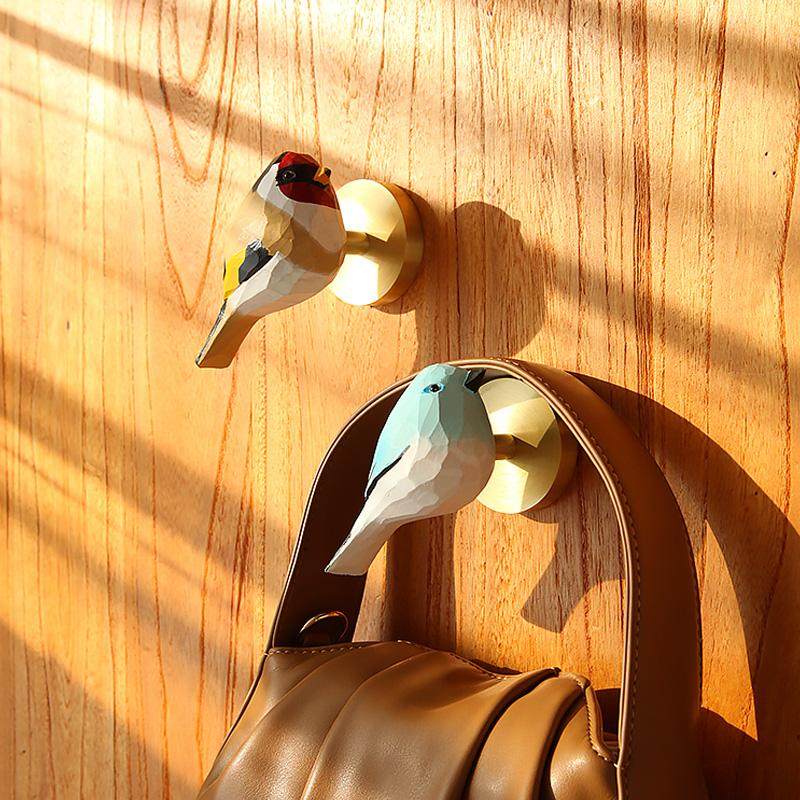 创意卡通复古小鸟挂钩打孔免打孔两用挂钩入户磁吸玄关挂衣钩粘钩,家居饰品,装饰挂钩,淘宝优惠券,粉丝福利购,淘宝优惠卷