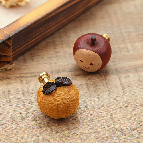 创意轻奢手工水果实木卡通橱柜门衣柜抽屉柜子把手拉手免打孔拉手