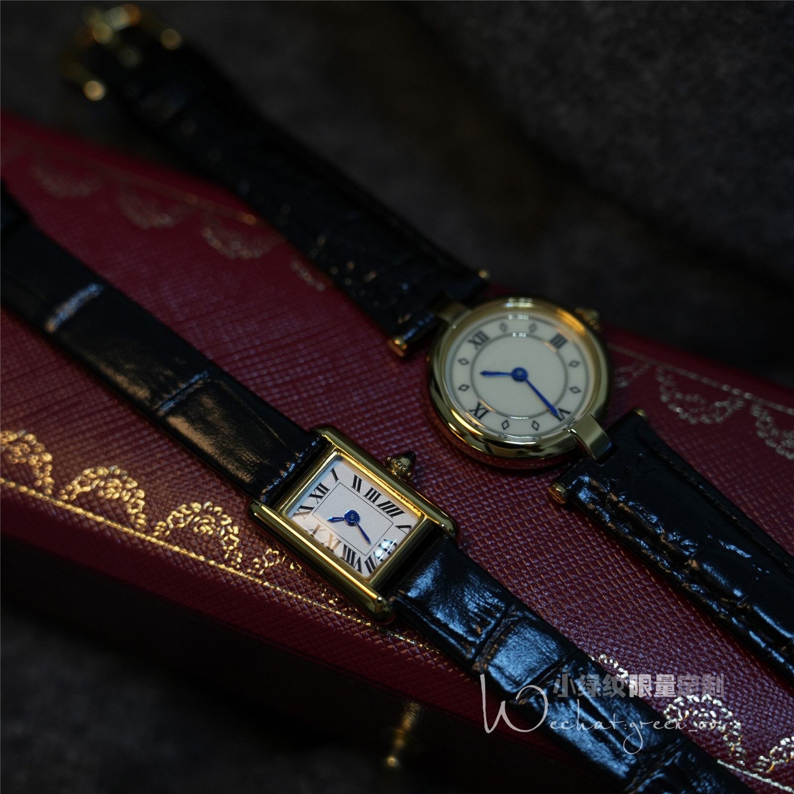 复古中古古董mini方形手表