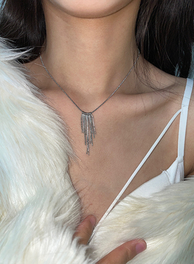 高级感简约气质流苏项链