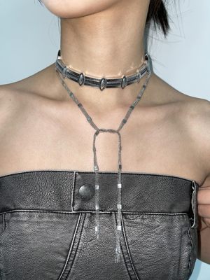 朋克风y2k嘻哈辣妹金属choker