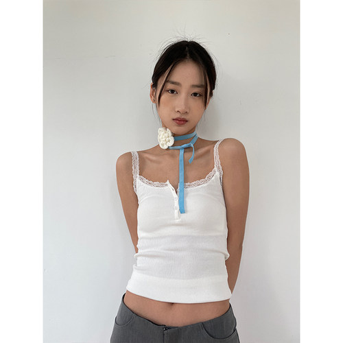 复古纯欲山茶花绑带choker