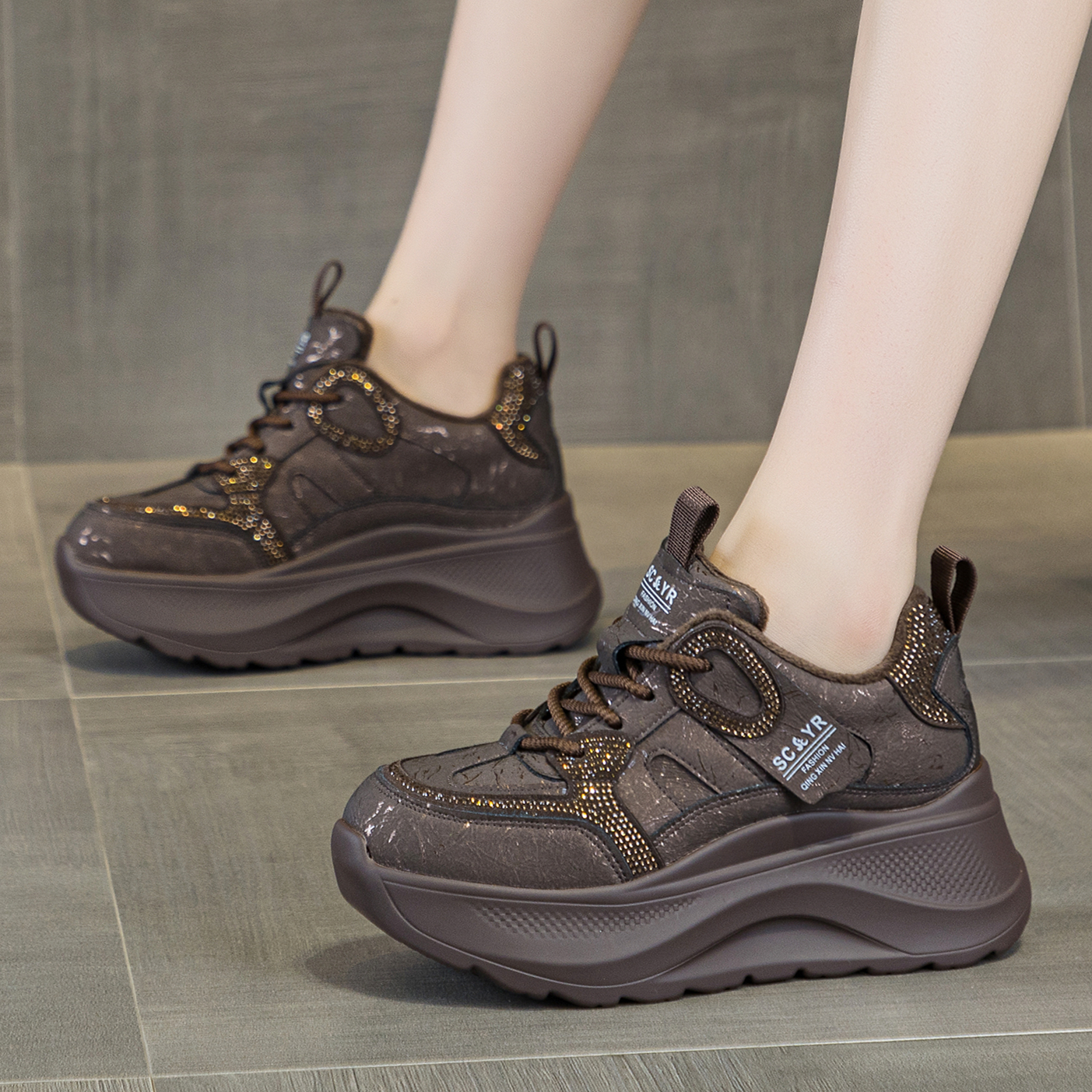 ZFCQ新款厚底四季轻便内增高女鞋