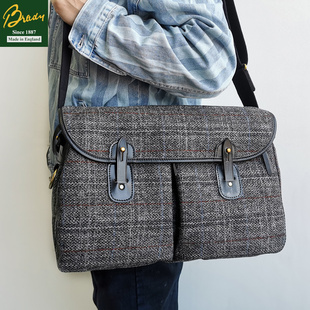 英国Brady GELDERBURN哈里斯花呢单肩包斜挎包高级文艺休闲包