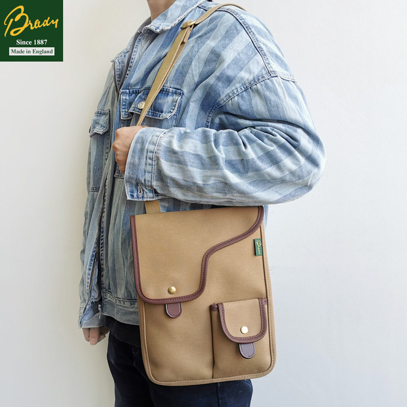 ins英国brady dyce邮差包通勤包白朗德帆布包时尚工装包单肩包