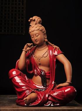 观音菩萨供奉佛像禅意风工艺品