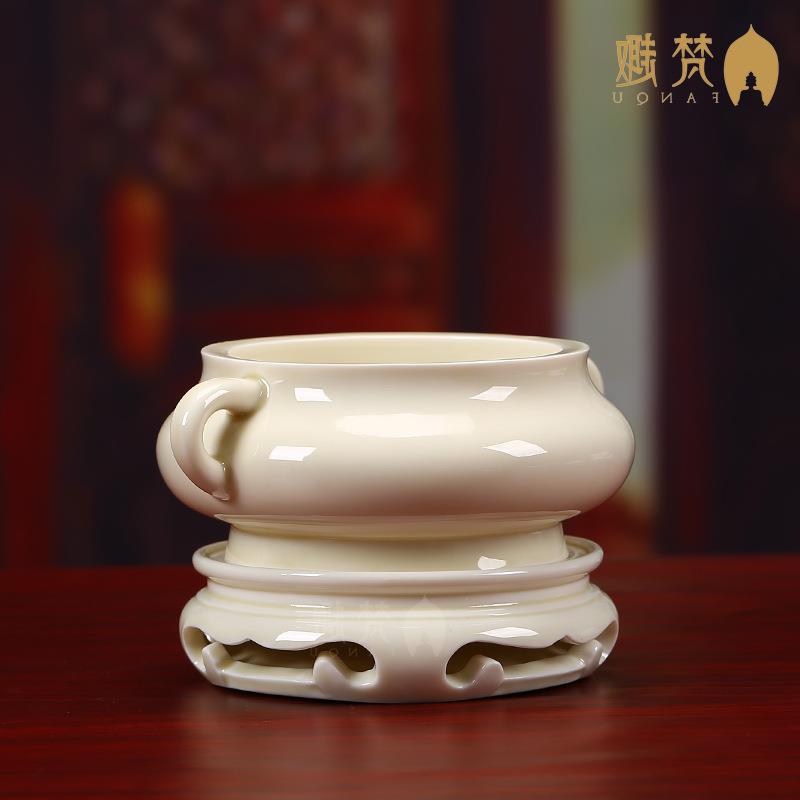 手工仿古风香薰炉雕塑德化陶瓷