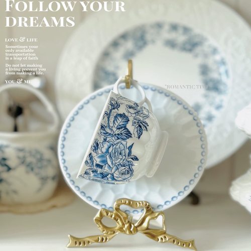 现货意大利Bitossi Home玫瑰绿松石水果点心盘子沙拉碗咖啡茶杯碟