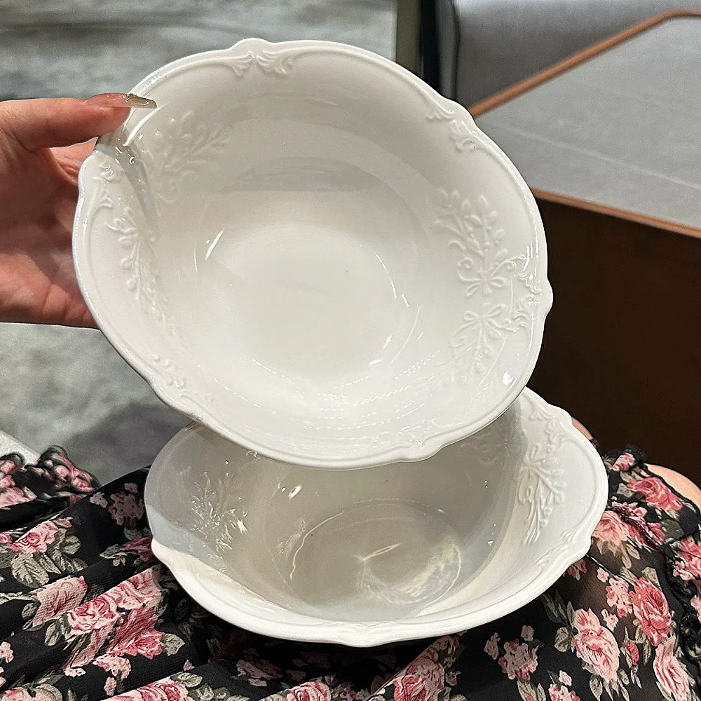 莳绘金缮景德镇中式7.5英寸斗笠碗花瓣面碗汤碗大号陶瓷高纪家用