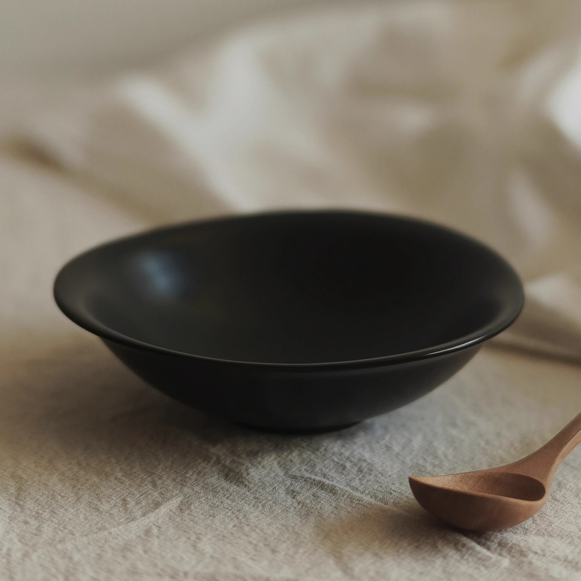 景德镇食器文艺陶瓷餐具折口碗 汤盘雾面圆润三角碗沙拉碗椭圆盘