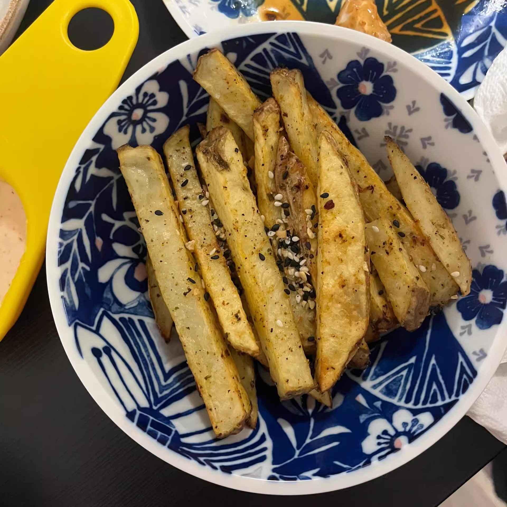 森系釉下彩卡通陶瓷植物狐狸梅花鹿西餐餐盘 家用菜盘牛排盘深碗