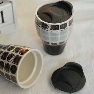 星车载杯子汽车专用杯子无手柄杯子VIA杯star陶瓷杯隔热杯子带盖